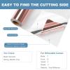 imageHTVRONT White Permanent Vinyl 12quot x 14 FT Adhesive White Vinyl Roll Compatible with Cricut Cutting Machine Silhouette Cameo Cutters Signs Scrapbooking Craft Die Cutters GlossyMetallic Rose Gold