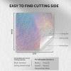 imageHTVRONT White Permanent Vinyl 12quot x 14 FT Adhesive White Vinyl Roll Compatible with Cricut Cutting Machine Silhouette Cameo Cutters Signs Scrapbooking Craft Die Cutters GlossyGlitter Sliver