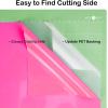 imageHTVRONT White Permanent Vinyl 12quot x 14 FT Adhesive White Vinyl Roll Compatible with Cricut Cutting Machine Silhouette Cameo Cutters Signs Scrapbooking Craft Die Cutters GlossyNeon Pink