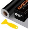 imageHTVRONT White Permanent Vinyl 12quot x 14 FT Adhesive White Vinyl Roll Compatible with Cricut Cutting Machine Silhouette Cameo Cutters Signs Scrapbooking Craft Die Cutters GlossyGlossy Black