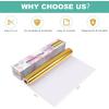 imageHTVRONT White Permanent Vinyl 12quot x 14 FT Adhesive White Vinyl Roll Compatible with Cricut Cutting Machine Silhouette Cameo Cutters Signs Scrapbooking Craft Die Cutters GlossyMetallic Gold