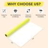 imageHTVRONT White Permanent Vinyl 12quot x 14 FT Adhesive White Vinyl Roll Compatible with Cricut Cutting Machine Silhouette Cameo Cutters Signs Scrapbooking Craft Die Cutters GlossyLight Yellow to Green