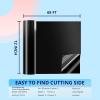 imageHTVRONT White Permanent Vinyl 12quot x 14 FT Adhesive White Vinyl Roll Compatible with Cricut Cutting Machine Silhouette Cameo Cutters Signs Scrapbooking Craft Die Cutters GlossyMatte Black