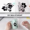 imageHTVRONT White Permanent Vinyl 12quot x 14 FT Adhesive White Vinyl Roll Compatible with Cricut Cutting Machine Silhouette Cameo Cutters Signs Scrapbooking Craft Die Cutters GlossyGlossy Black