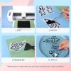 imageHTVRONT White Permanent Vinyl 12quot x 14 FT Adhesive White Vinyl Roll Compatible with Cricut Cutting Machine Silhouette Cameo Cutters Signs Scrapbooking Craft Die Cutters GlossyGlossy Black