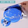 imageHTVRONT White Permanent Vinyl 12quot x 14 FT Adhesive White Vinyl Roll Compatible with Cricut Cutting Machine Silhouette Cameo Cutters Signs Scrapbooking Craft Die Cutters GlossyMetallic Blue