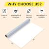 imageHTVRONT White Permanent Vinyl 12quot x 14 FT Adhesive White Vinyl Roll Compatible with Cricut Cutting Machine Silhouette Cameo Cutters Signs Scrapbooking Craft Die Cutters GlossyLight Blue to Dark Blue