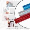imageHTVRONT White Permanent Vinyl 12quot x 14 FT Adhesive White Vinyl Roll Compatible with Cricut Cutting Machine Silhouette Cameo Cutters Signs Scrapbooking Craft Die Cutters GlossyGlitter Blue