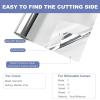 imageHTVRONT White Permanent Vinyl 12quot x 14 FT Adhesive White Vinyl Roll Compatible with Cricut Cutting Machine Silhouette Cameo Cutters Signs Scrapbooking Craft Die Cutters GlossyMetallic Silver