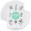 image8quotx12quotSticky 8 PCS Water Soluble Embroidery Stabilizer Printable Dissolving Paper Medium Weight for Print Or Draw Patterns Printable Embroidery Transfer Paper Best for Hand ampamp Machine Embroidery