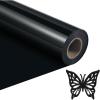 imageHTVRONT 3D Puff Vinyl Heat Transfer  12quot x 10FT Black Puffy Vinyl HTV Roll Compatible with Cricut ampamp CameoBlack