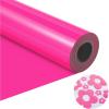 imageHTVRONT 3D Puff Vinyl Heat Transfer  12quot x 10FT Black Puffy Vinyl HTV Roll Compatible with Cricut ampamp CameoHot Pink