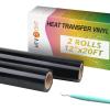 imageHTVRONT Black HTV Heat Transfer Vinyl Rolls  12quot x 20ft Black Iron on Vinyl for Shirts Iron on for All Cutting Machines  Easy to Cut ampamp Weed for Craft Heat Vinyl DesignCBlack  Black
