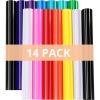 imageHTVRONT Black ampamp White Permanent Vinyl for Cutting Machine  14 Pack 12quot X 12quot Glossy Adhesive Vinyl Permanent Vinyl Sheets for Craft Projects Permanent Adhesive Vinyl Silhouette CameoMulticolored  Glossy 14 Sheets