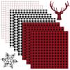 imageHTVRONT Buffalo Plaid Permanent Adhesive Vinyl6 Sheets 12quotx12quot Buffalo Plaid Vinyl ampamp 2 Sheets Transfer Tape Permanent Vinyl for Cricut Machine Pattern Vinyl for Christmas