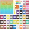 imageHTVRONT Glow in The Dark Pigment Powder 12 colors 07 oz  20 g Each Glow in The Dark Resin Pigment with UV Lamp Glow in the Dark Mica Powder for Epoxy Resin Acrylic Nails Bath Bomb etc36 Colors