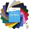 imageHTVRONT Iron on Patches for Clothing Repair 20 PCS MultiColored Fabric Patches for Clothes Repair 20 Shades Iron Patches for Clothes Clothing Repair Decorating Kit 37quot by 49quot
