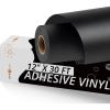 imageHTVRONT Permanent Vinyl Bundle 8 Colors 12quot x 5ft Permanent Adhesive Vinyl Rolls Compatible with Cricut Cutting Machine Silhouette Cameo Cutters Signs Scrapbooking Craft Die CuttersMatte Black