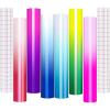 imageHTVRONT Permanent Vinyl for Cutting Machine100 Pack 12 quotx12 Adhesive Vinyl Sheets Set 90 Sheets Permanent Bundle ampamp 10 Transfer Tape for Projects and CraftingMulticoloredcold Color Changing Vinyl 1