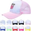 imageHTVRONT Sublimation Blank Trucker Hats 10PCS  Polyester Sublimation Hats Women and Men for HTV Vinly Sublimation Embroidery 3D Embroidery  Funny Trucker Hats Breathable Mesh for Parties Travel