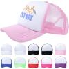 imageHTVRONT Sublimation Blank Trucker Hats 10PCS  Sponge Hats Women and Men for HTV Vinly Embroidery 3D Embroidery  Funny Trucker Hats Breathable Mesh for Parties Gifts