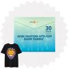 imageHTVRONT Sublimation HTV for Dark FabricLight Fabric 30 Pack  12  10 Matte Sublimation Vinyl  Sublimation Blanks for Sublimation ShirtsHatPillowBagDark Fabric