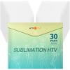 imageHTVRONT Sublimation HTV for Dark FabricLight Fabric 30 Pack  12  10 Matte Sublimation Vinyl  Sublimation Blanks for Sublimation ShirtsHatPillowBagLight Fabric