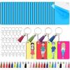 imageHTVRONT Sublimation Keychain Blanks Bulk  120Pcs Sublimation Blanks Keychain with Blue Protective Film  MDF Round Keychain with Tassels  Heat Transfer Keychain Blanks Double SidedRectangle
