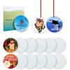 imageHTVRONT Sublimation Ornament Blanks 12 PCS 315 Inch Sublimation Christmas Ornament Blanks Double Side with Red String  Personalized MDF Decoration Supplies for Halloween Christmas