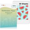 imageHTVRONT Sublimation Paper 85x14 inches 30 Sheets Sublimation Transfer Paper Compatible with Inkjet Printer Easy to Transfer 120 gsm Sublimination Paper for tumblers Tshirts Mugs8511