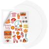 imageHTVRONT Sublimation Sticker Paper  50 Pcs Glossy White Waterproof Sublimation Stickers 85  11in for DecorationWhite