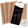 imageHTVRONT Teflon Sheets for Heat Press  3 Packs 12quot x 16quot Teflon Sheets with 3 Rolls 10mm x 33m Heat Tape for Sublimation NonStick Teflon Sheet Heat Resistant BrownBrownwhite