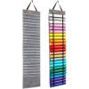 imageHTVRONT Vinyl Roll Holder With 24 Compartments Organizer Rack Wall MountHanging Over The Door Craft Vinyl Storage Idea Gift Wrap Organizer Greygrey