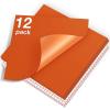 imageHTVRONT White Permanent Vinyl 12 Pack Glossy White Vinyl for Cutting Machine  10 Permanent Sheets 12quot x 12quotampamp 2 Transfer Tape Sheets for Party Decoration Sticker Craft Cutter Car Decal Glossy12 Glossy Orange