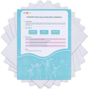 image8quotx12quotSticky 16 PCS Stick and Stitch Embroidery Paper Wash Away Printable Water Soluble Embroidery Paper Printable Embroidery Transfer Paper for Hand ampamp Machine Embroidery