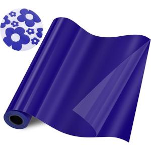 imageHTVRONT 3D Puff Vinyl Heat Transfer  12quot x 10FT Black Puffy Vinyl HTV Roll Compatible with Cricut ampamp CameoBlue