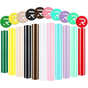 imageHTVRONT 3D Puff Vinyl Heat Transfer  12quot x 10FT Black Puffy Vinyl HTV Roll Compatible with Cricut ampamp Cameomulticolored