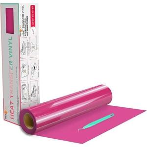 imageHTVRONT Black HTV Heat Transfer Vinyl Rolls  12quot x 20ft Black Iron on Vinyl for Shirts Iron on for All Cutting Machines  Easy to Cut ampamp Weed for Craft Heat Vinyl DesignCRose Red