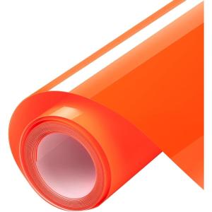 imageHTVRONT Black HTV Heat Transfer Vinyl Rolls  12quot x 20ft Black Iron on Vinyl for Shirts Iron on for All Cutting Machines  Easy to Cut ampamp Weed for Craft Heat Vinyl DesignPNeon Orange
