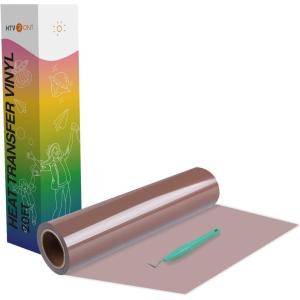 imageHTVRONT Black HTV Heat Transfer Vinyl Rolls  12quot x 20ft Black Iron on Vinyl for Shirts Iron on for All Cutting Machines  Easy to Cut ampamp Weed for Craft Heat Vinyl DesignCMocha