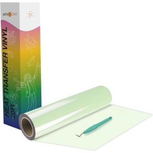 imageHTVRONT Black HTV Heat Transfer Vinyl Rolls  12quot x 20ft Black Iron on Vinyl for Shirts Iron on for All Cutting Machines  Easy to Cut ampamp Weed for Craft Heat Vinyl DesignCPale Green