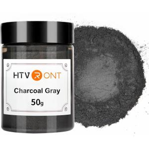 imageHTVRONT Black Mica Powder for Resin  176 oz50g Black Mica Pigment Powder Natural Mica Powder for Soap Making Resin Candle Making Bath BombCharcoal Gray 50g