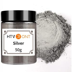 imageHTVRONT Black Mica Powder for Resin  176 oz50g Black Mica Pigment Powder Natural Mica Powder for Soap Making Resin Candle Making Bath BombSilver50g