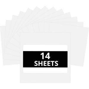 imageHTVRONT Black ampamp White Permanent Vinyl for Cutting Machine  14 Pack 12quot X 12quot Glossy Adhesive Vinyl Permanent Vinyl Sheets for Craft Projects Permanent Adhesive Vinyl Silhouette CameoGlossy White