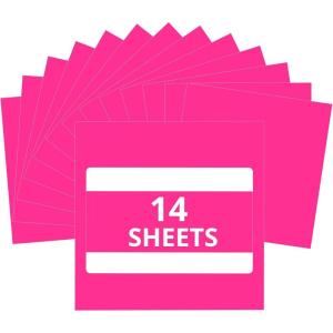 imageHTVRONT Black ampamp White Permanent Vinyl for Cutting Machine  14 Pack 12quot X 12quot Glossy Adhesive Vinyl Permanent Vinyl Sheets for Craft Projects Permanent Adhesive Vinyl Silhouette CameoGlossy Pink