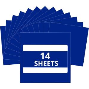 imageHTVRONT Black ampamp White Permanent Vinyl for Cutting Machine  14 Pack 12quot X 12quot Glossy Adhesive Vinyl Permanent Vinyl Sheets for Craft Projects Permanent Adhesive Vinyl Silhouette CameoGlossy Royal Blue