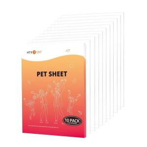 imageHTVRONT Clear Plastic Sheet 10 Pack  11x14 x 004quot PET Plastic Sheet Hard Acrylic Sheets Easy to Cut Clear Plastic Panel for DIY Materials Handicrafts Home Decoration11x1410 Pack