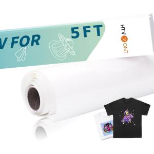 imageHTVRONT Clear Sublimation HTV Matte  12quot X 5FT Upgraded Sublimation Vinyl  Wash Durable Clear Dye Sub HTV for LightColored Cotton FabricDarkMatte
