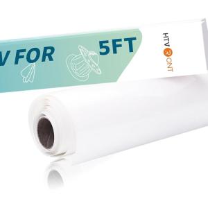 imageHTVRONT Clear Sublimation HTV Matte  12quot X 5FT Upgraded Sublimation Vinyl  Wash Durable Clear Dye Sub HTV for LightColored Cotton FabricLightmatte