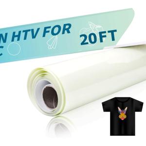 imageHTVRONT Clear Sublimation HTV Vinyl Matte 12quot X 20FT  Sublimation Vinyl High Transfer Rate  Bright Smooth Washable HTV for TShirtHatPillowBagGlossy